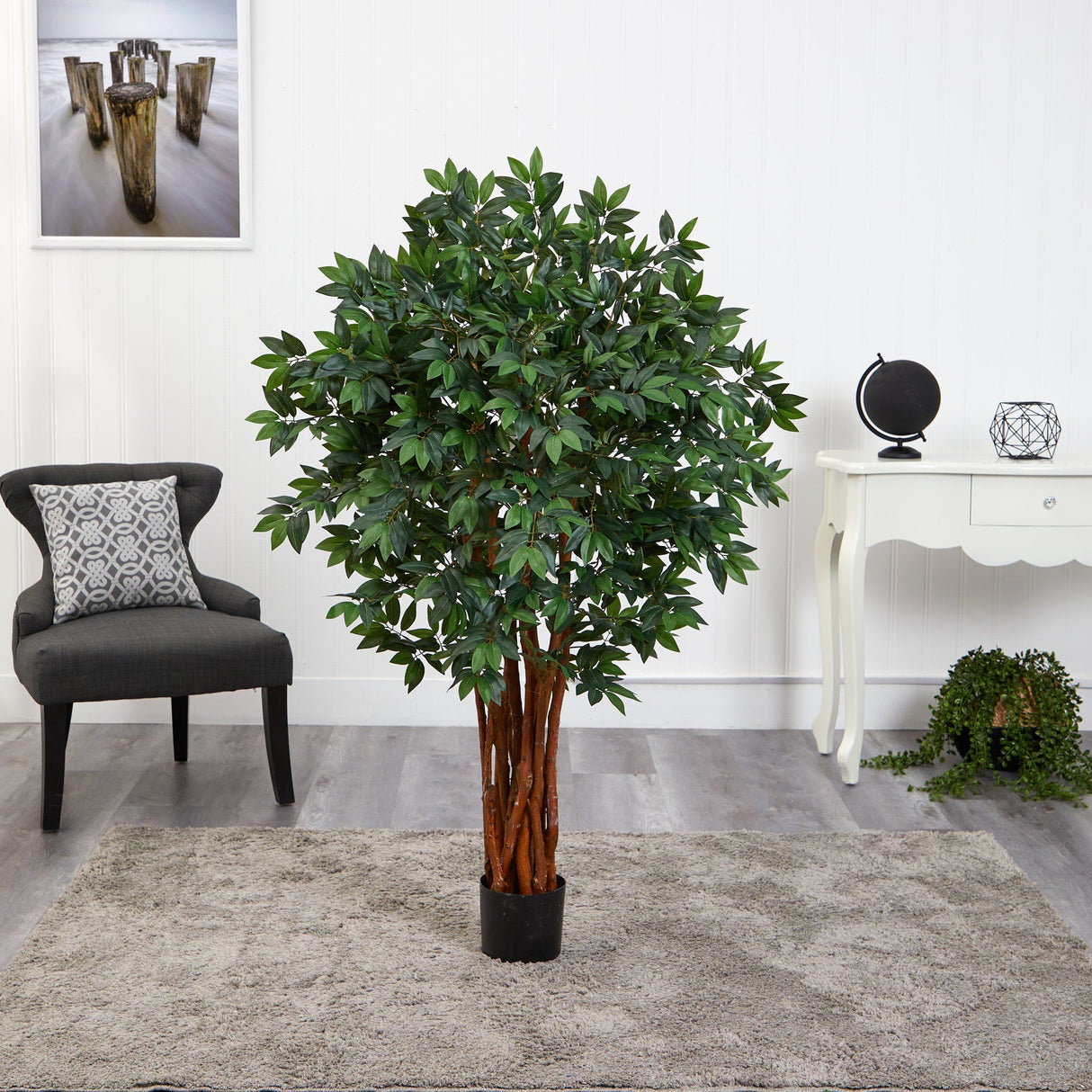4.5’ Lychee Artificial Tree with Natural Trunk-Parc Decor