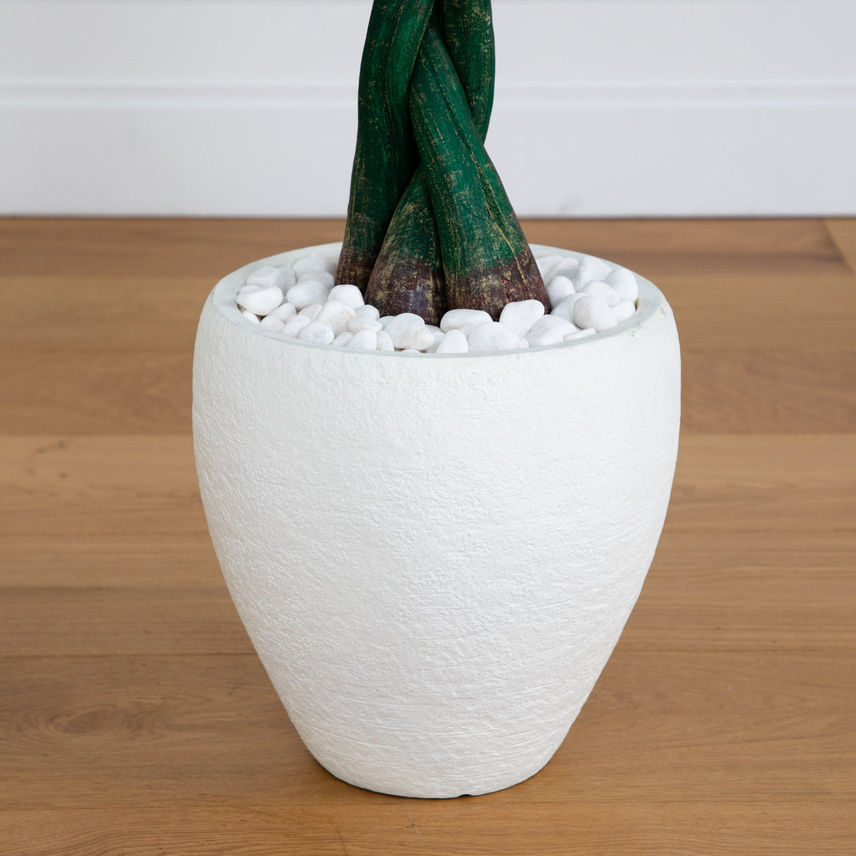 4.5’ Money Artificial Tree in White Oval Planter (Real Touch-Parc Decor