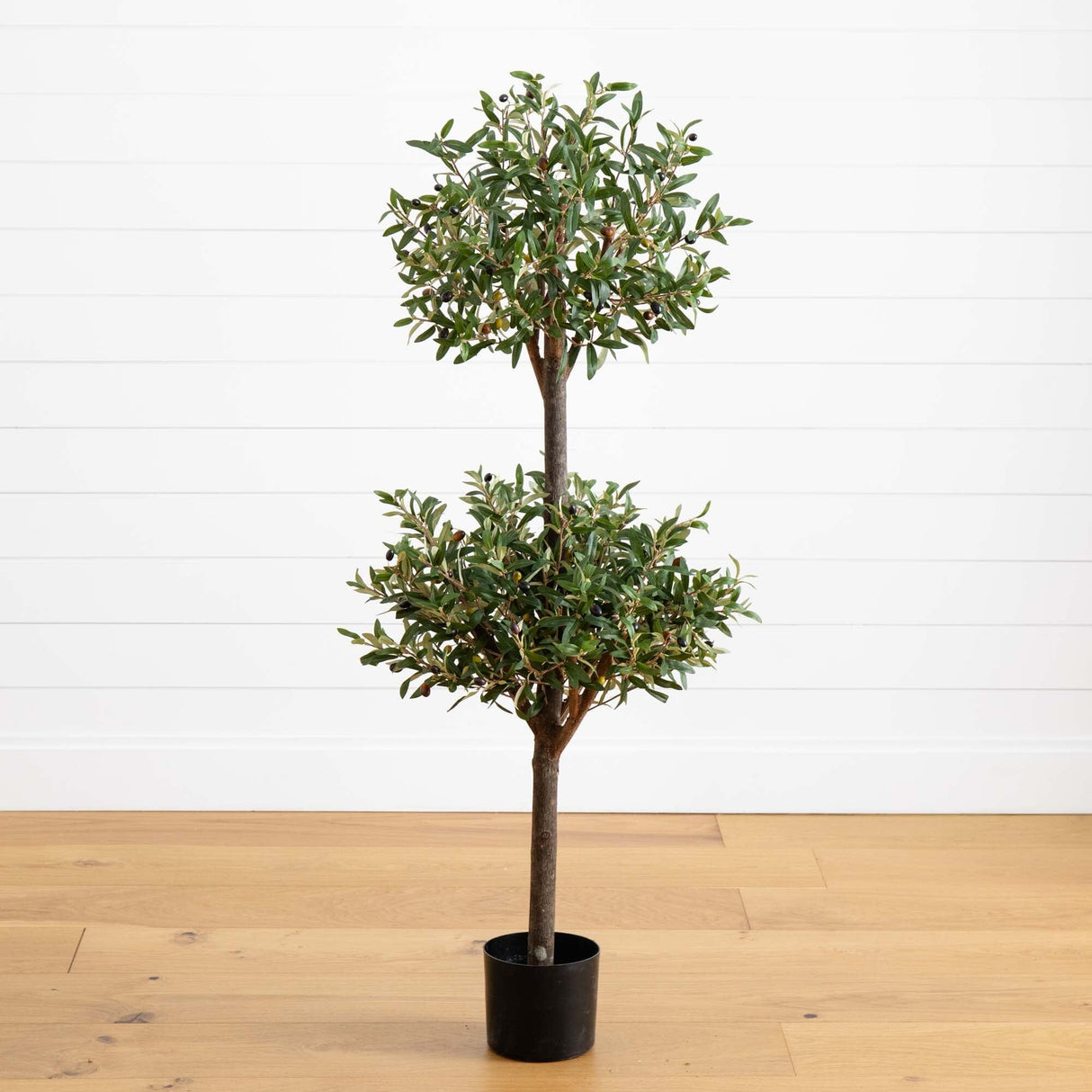 4.5' Olive Double Topiary Silk Tree-Parc Decor