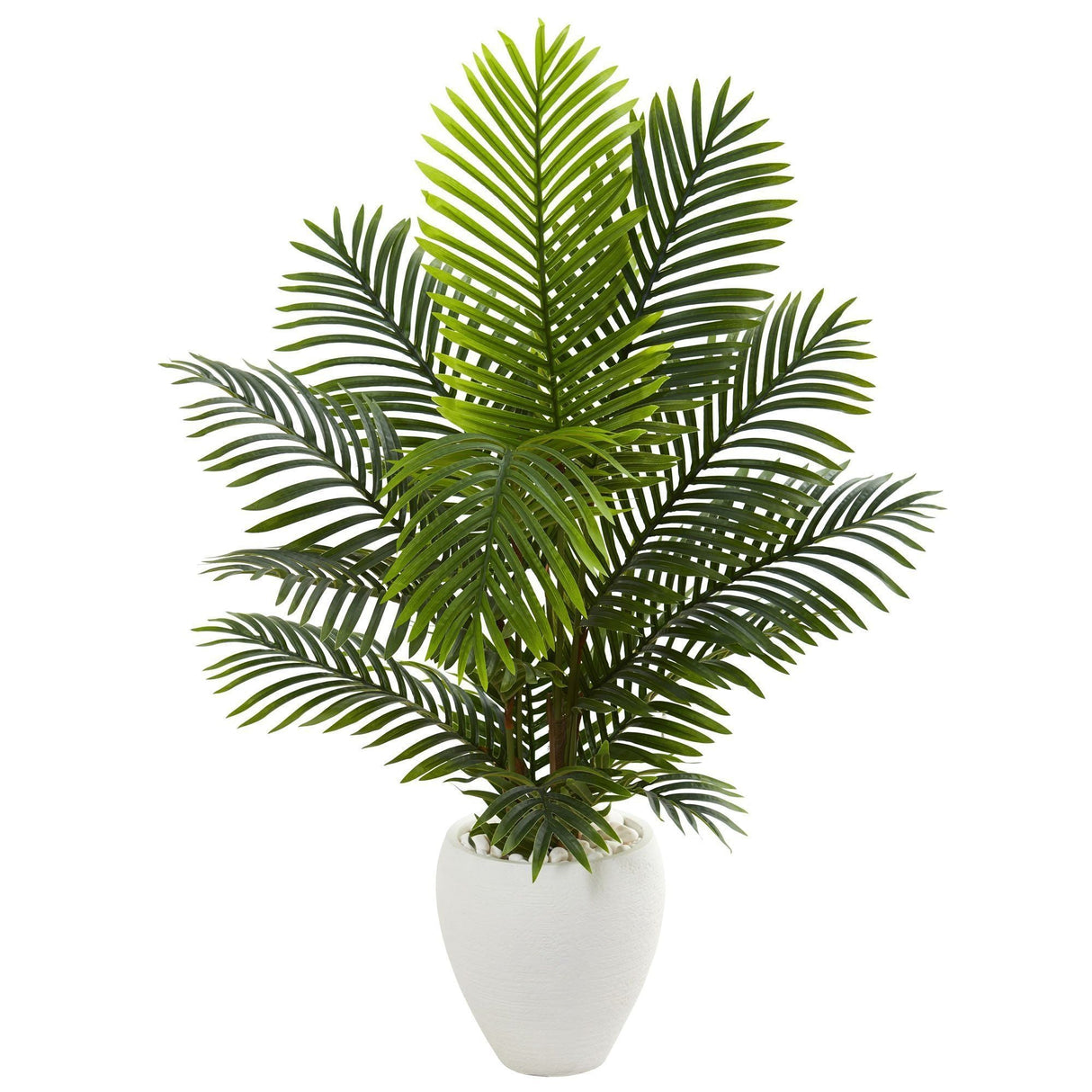 4.5’ Paradise Palm Artificial Tree in White Planter-Parc Decor