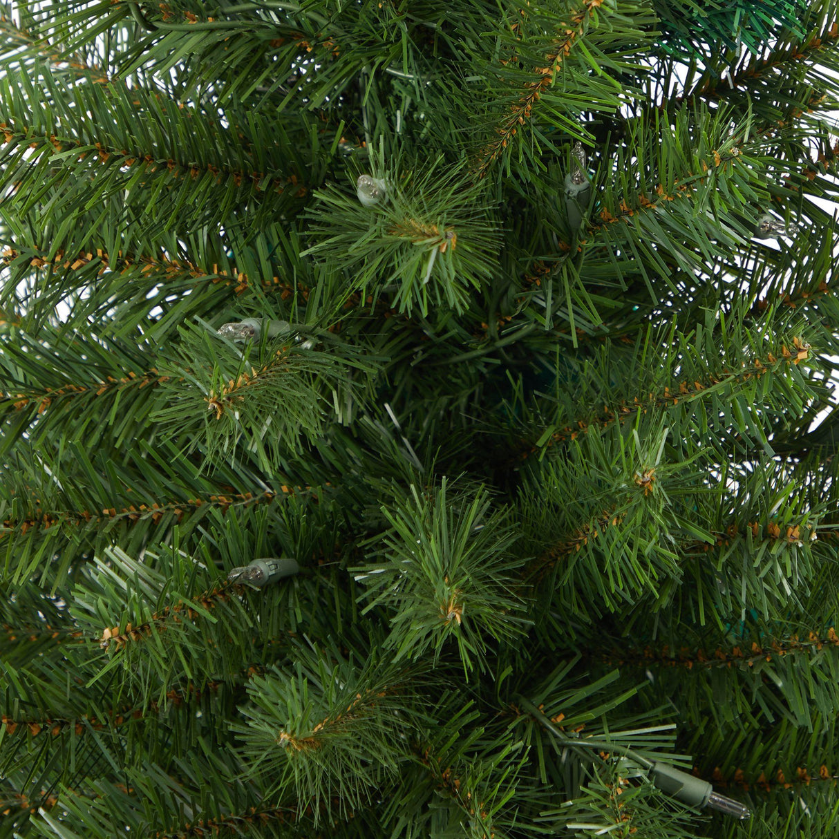 4.5’ Virginia Fir Artificial Christmas Tree with 100 Clear Lights and 223 Bendable Branches in Red Planter-Christmas Tree-Parc Decor