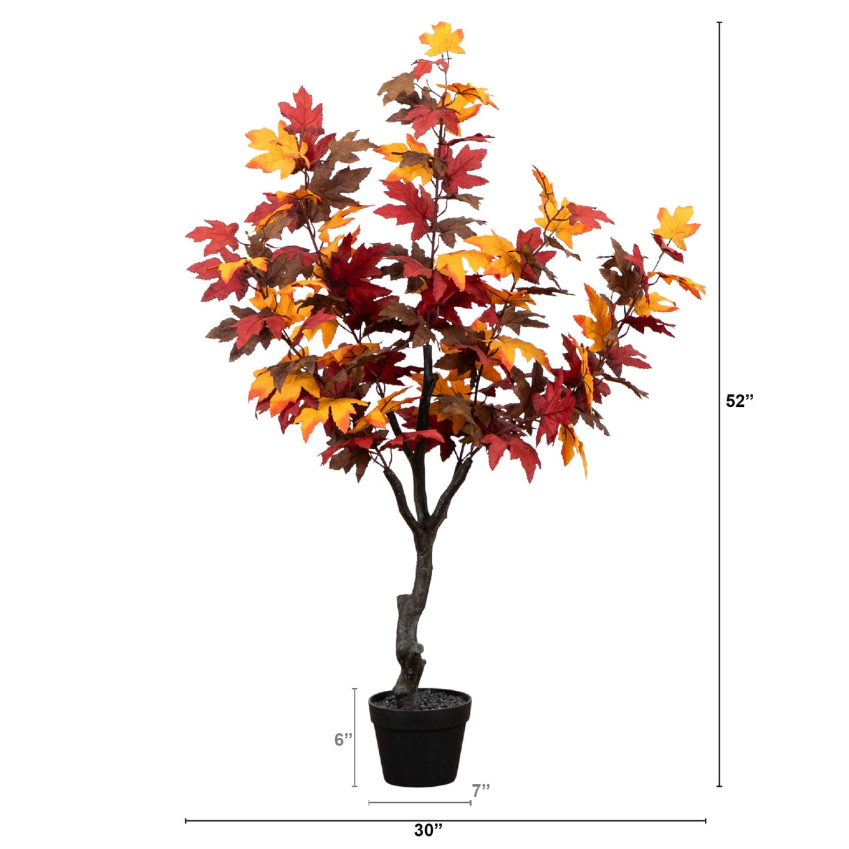 4ft. Autumn Smoky Maple Artificial Fall Tree-Tree-Parc Decor