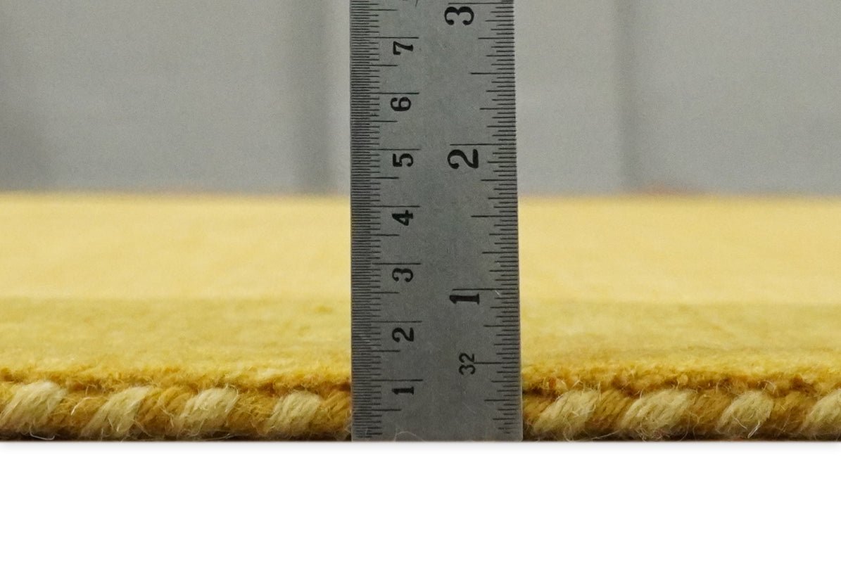 4x6 Small Gold Natural Farmhouse Wool Hand Woven Southwestern Gabbeh Rug