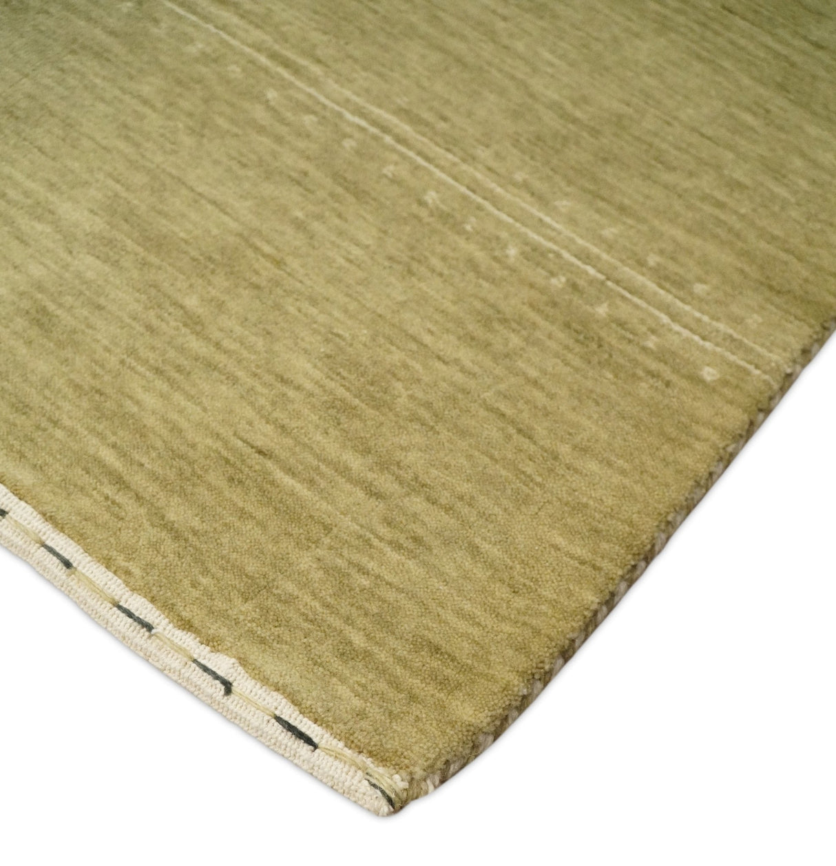 4x6 Small Solid Beige Wool Hand Woven Southwestern Gabbeh Rug