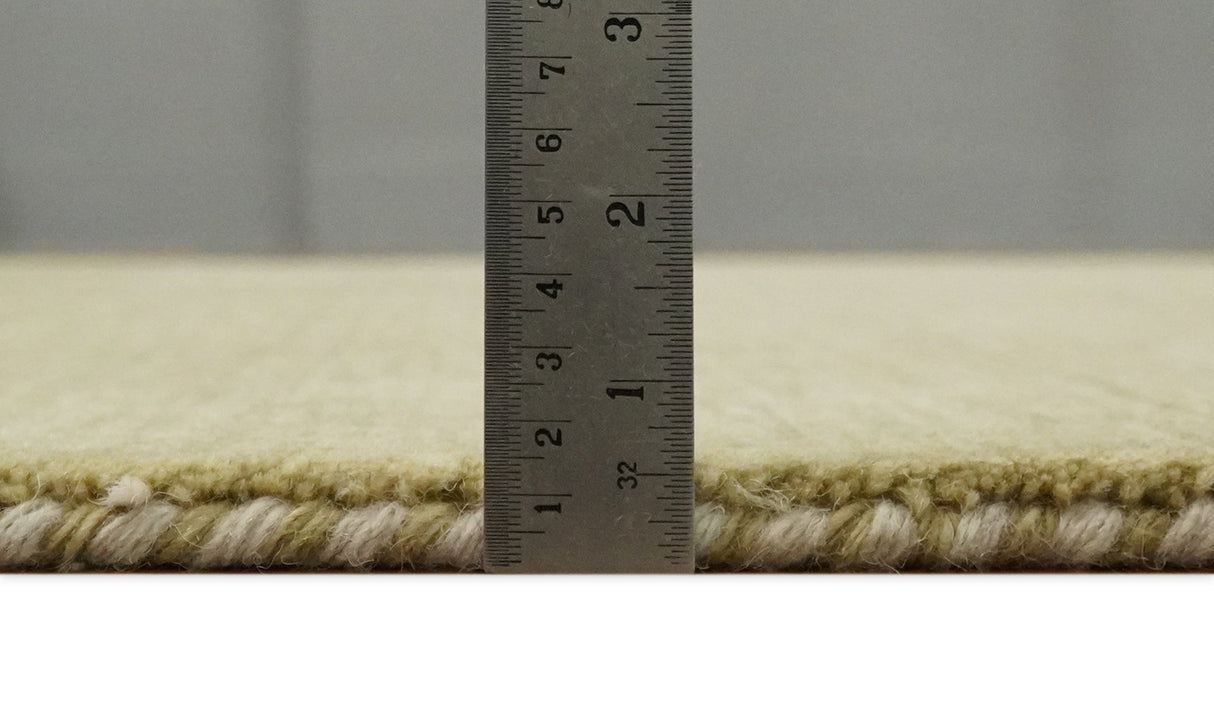4x6 Small Solid Beige Wool Hand Woven Southwestern Gabbeh Rug
