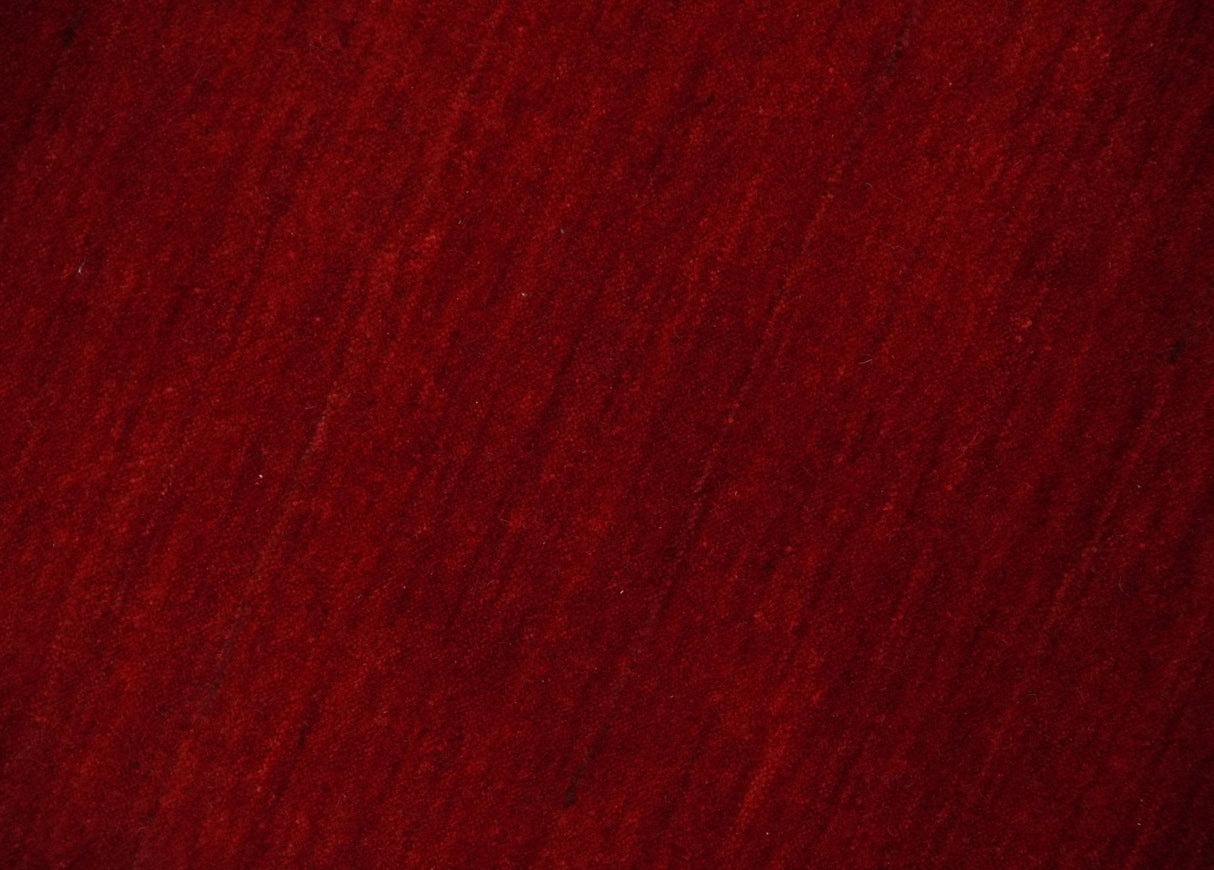 4x6 Small Solid Red Wool Hand Woven Southwestern Gabbeh Rug