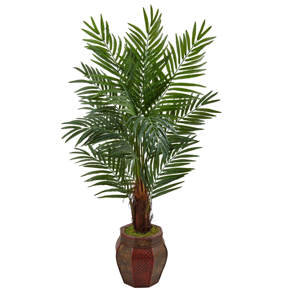 5’ Areca Palm Tree in Weave Planter-Parc Decor