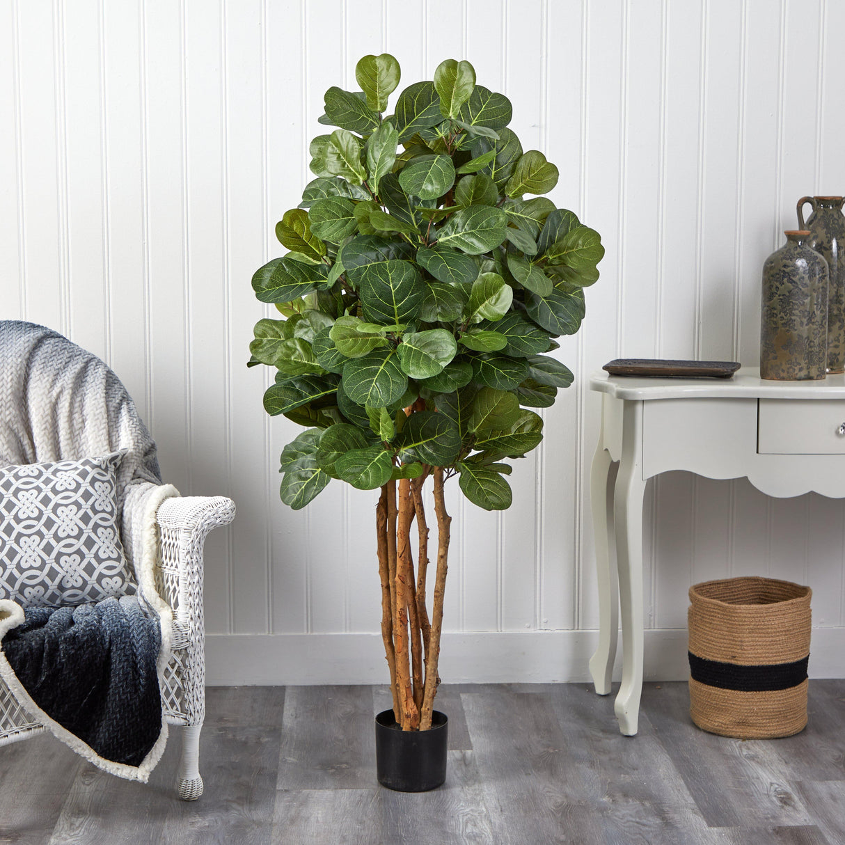 5’ Artificial Fiddle Leaf Fig Tree-Parc Decor