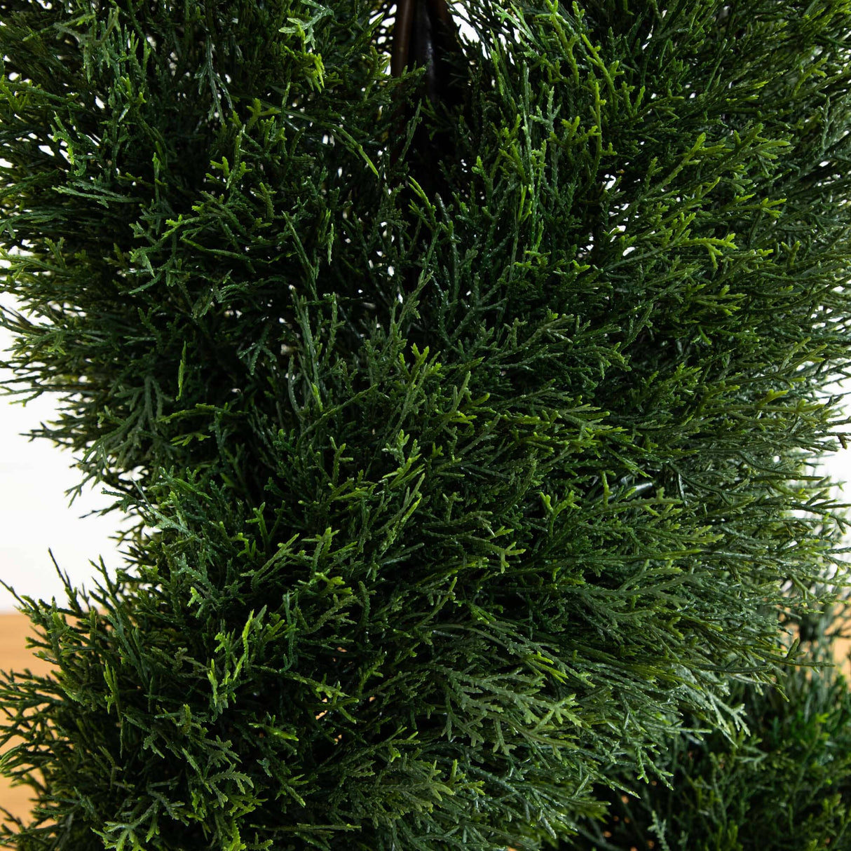 5’ Double Cypress Spiral Topiary Artificial Tree in Black Planter (Indoor/Outdoor)-Parc Decor