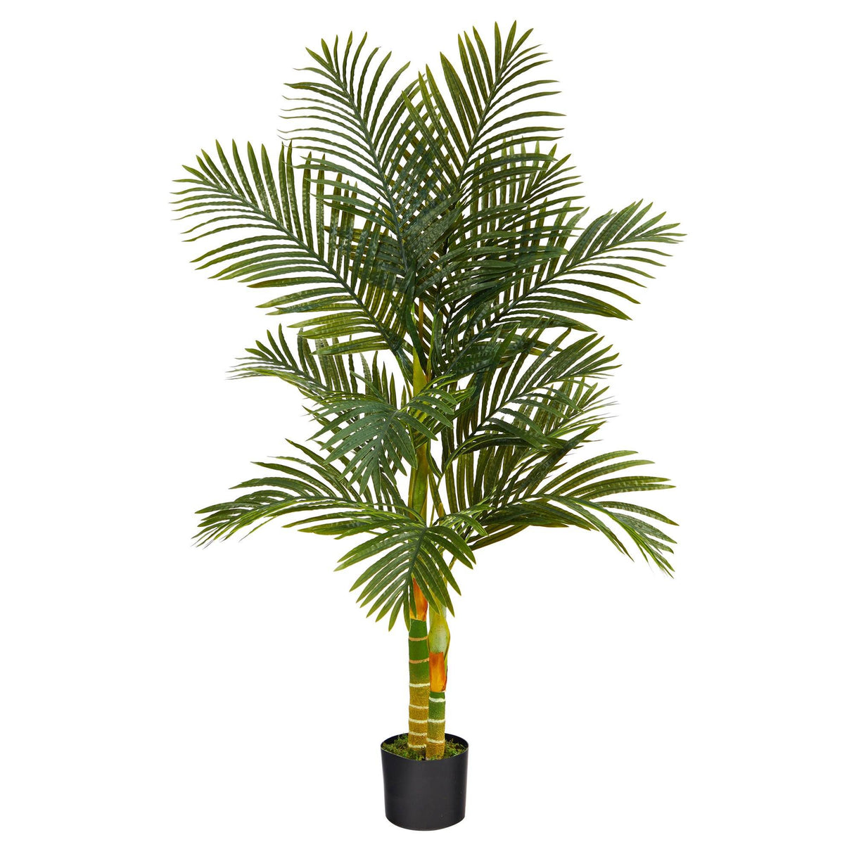 5’ Double Stalk Golden Cane Artificial Palm Tree-Parc Decor