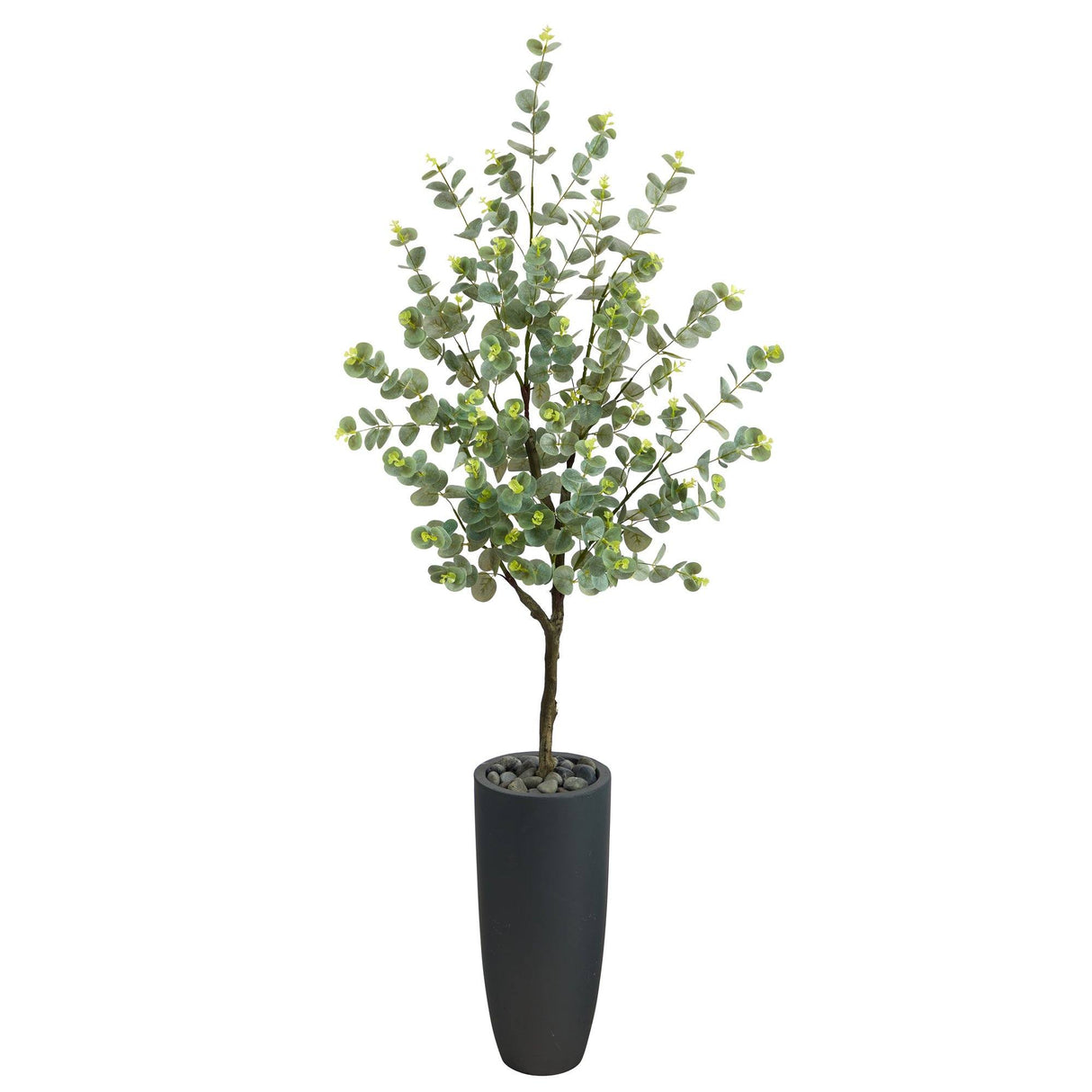 5’ Eucalyptus Artificial Tree in Gray Planter-Parc Decor