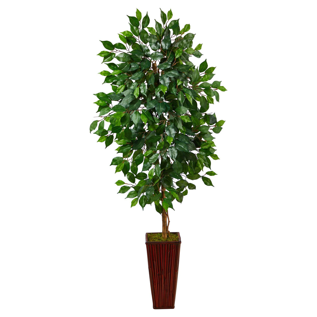 5’ Ficus Artificial Tree in Bamboo Planter-Parc Decor