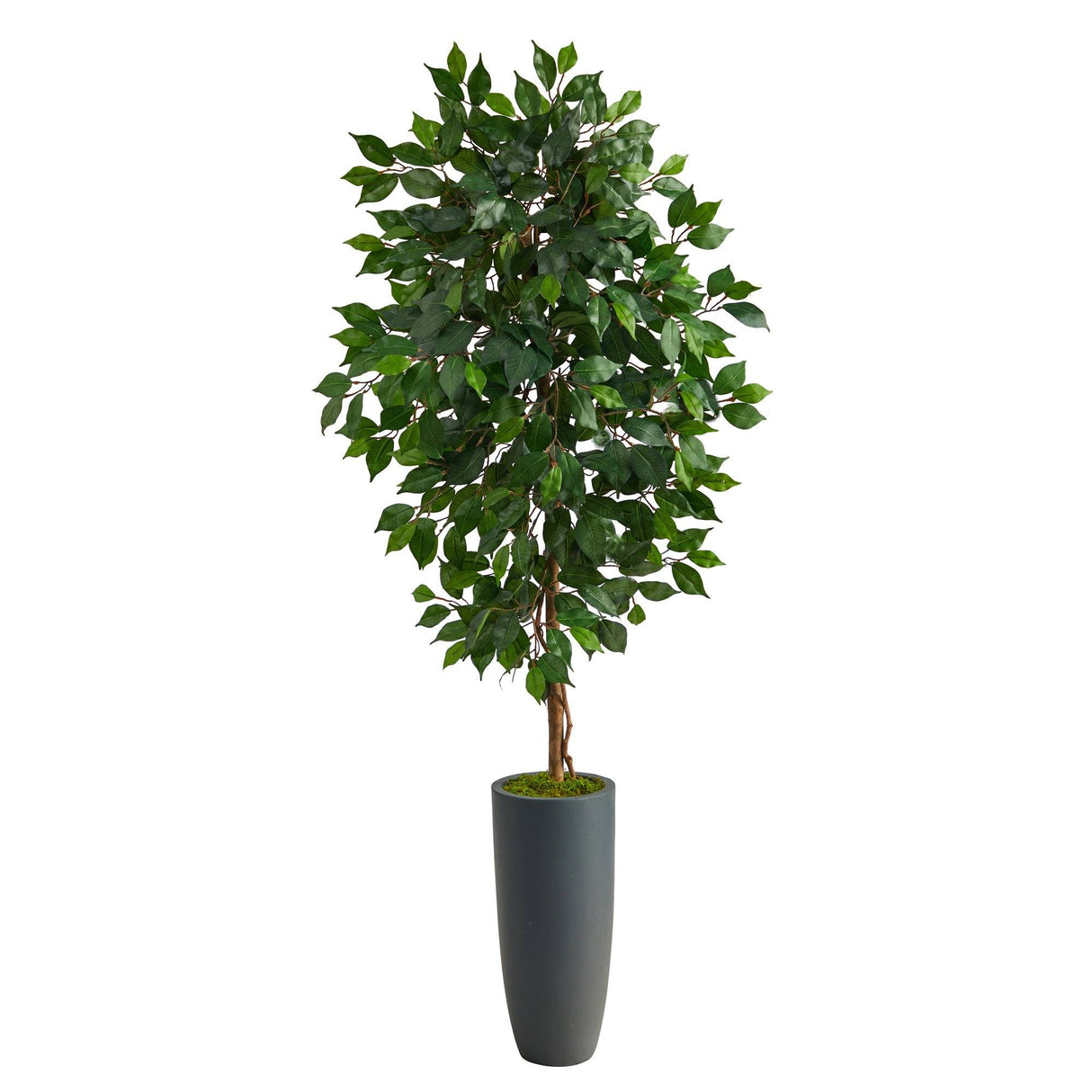 5’ Ficus Artificial Tree in Gray Planter-Parc Decor