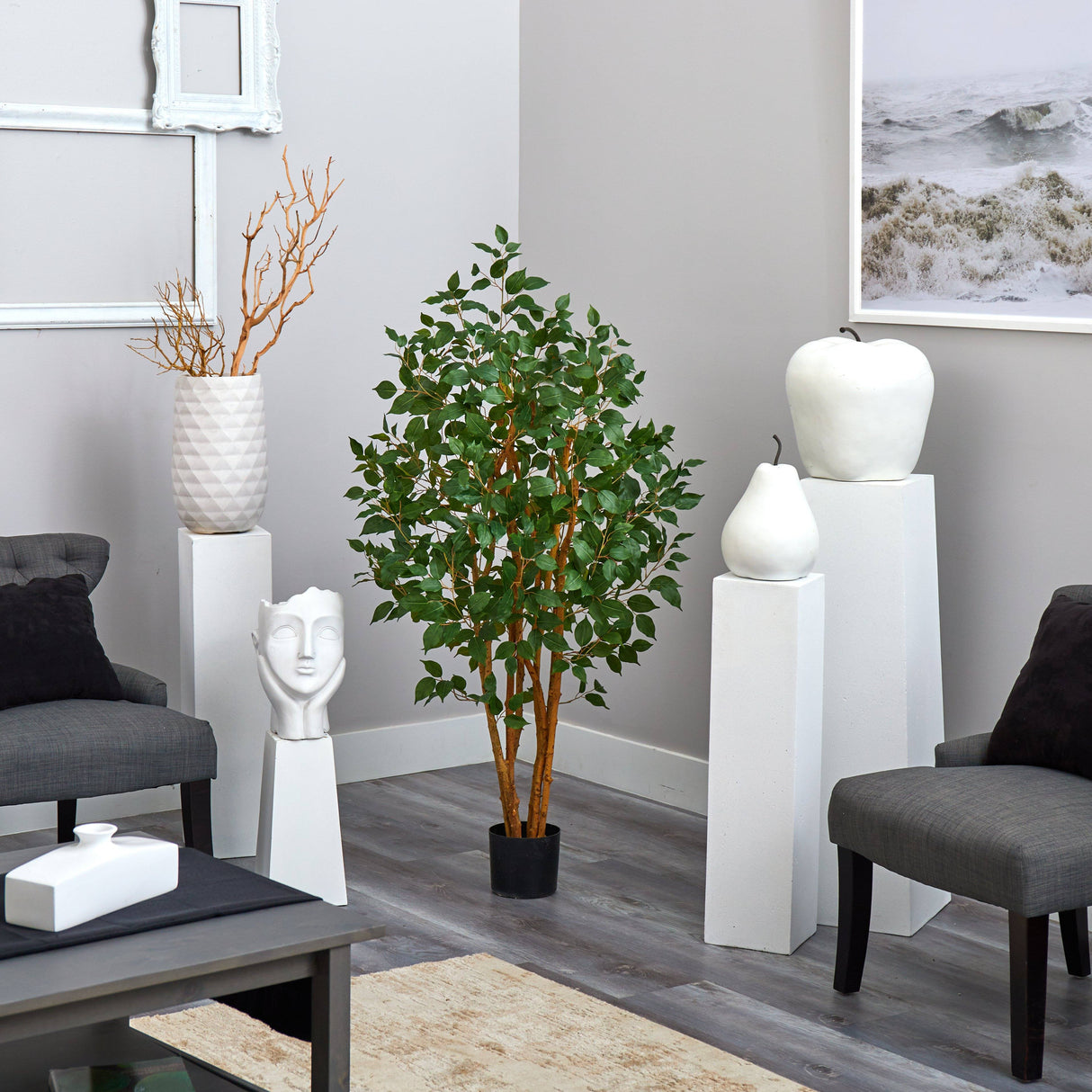 5' Ficus Bushy Silk Tree-Parc Decor