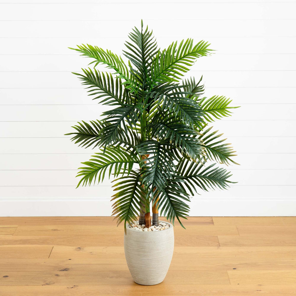 5’ Areca Palm Artificial Tree in Sand Colored Planter (Real Touch)-Tree-Parc Decor