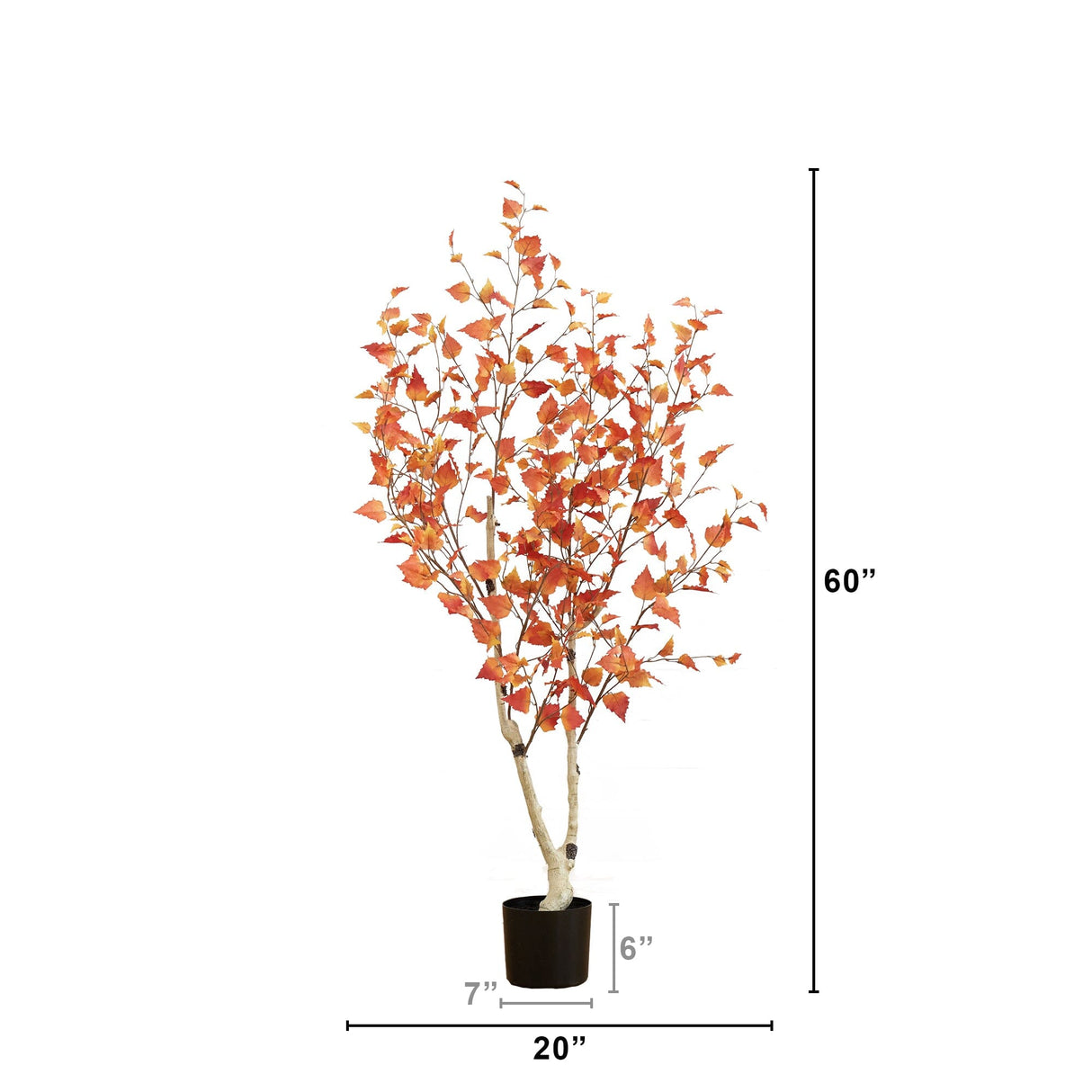 5’ Autumn Birch Artificial Fall Tree-Tree-Parc Decor