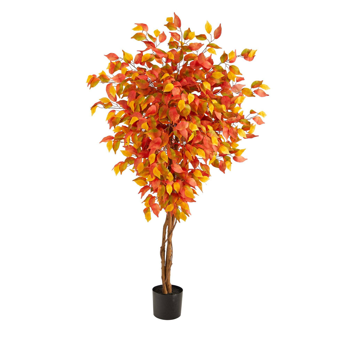 5’ Autumn Ficus Artificial Fall Tree-Tree-Parc Decor