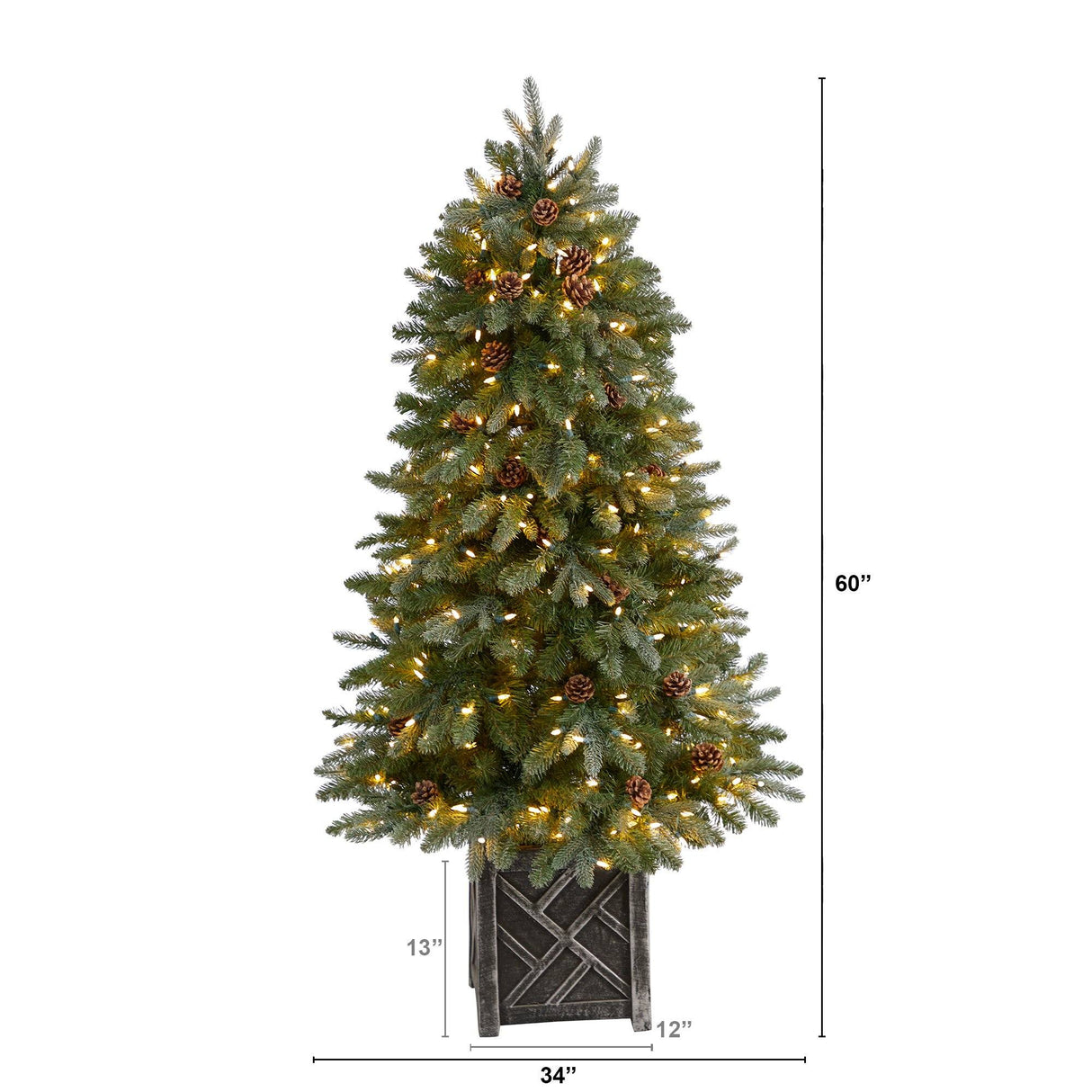 5' Colorado Fir Flocked Dusted Artificial Christmas Tree-Christmas Tree-Parc Decor
