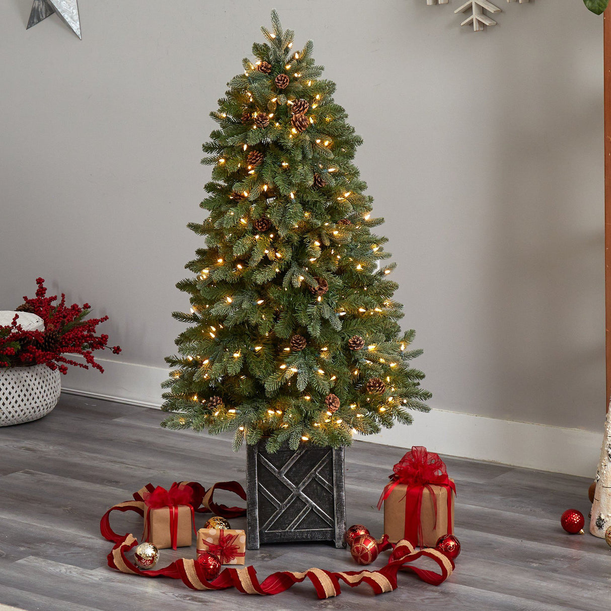 5' Colorado Fir Flocked Dusted Artificial Christmas Tree-Christmas Tree-Parc Decor