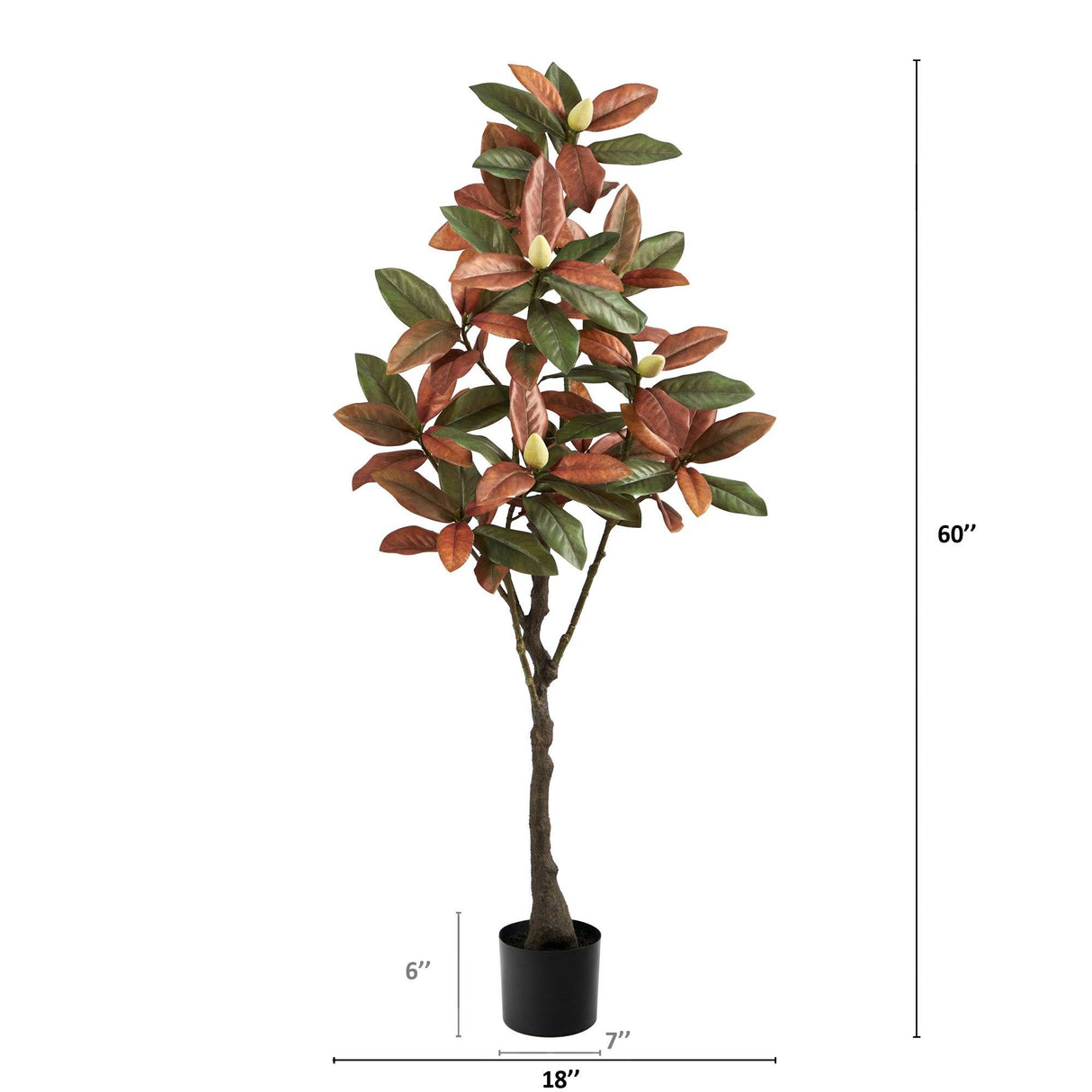 5’ Fall Magnolia Artificial Tree-Tree-Parc Decor