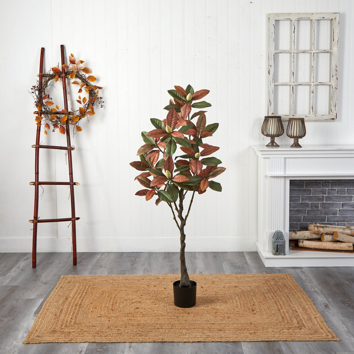 5’ Fall Magnolia Artificial Tree-Tree-Parc Decor
