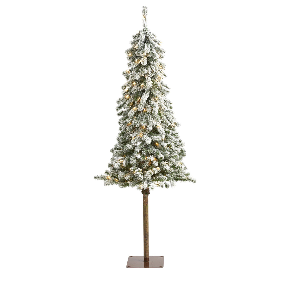 5’ Flocked Alpine Artificial Christmas Tree-Christmas Tree-Parc Decor