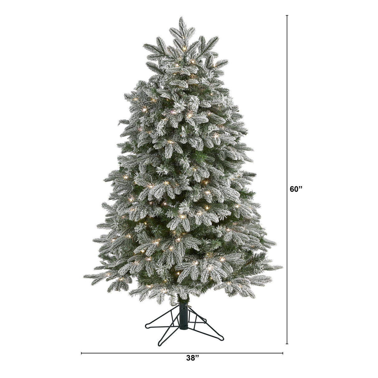 5' Flocked Colorado Mountain Fir Artificial Christmas Tree-Christmas Tree-Parc Decor