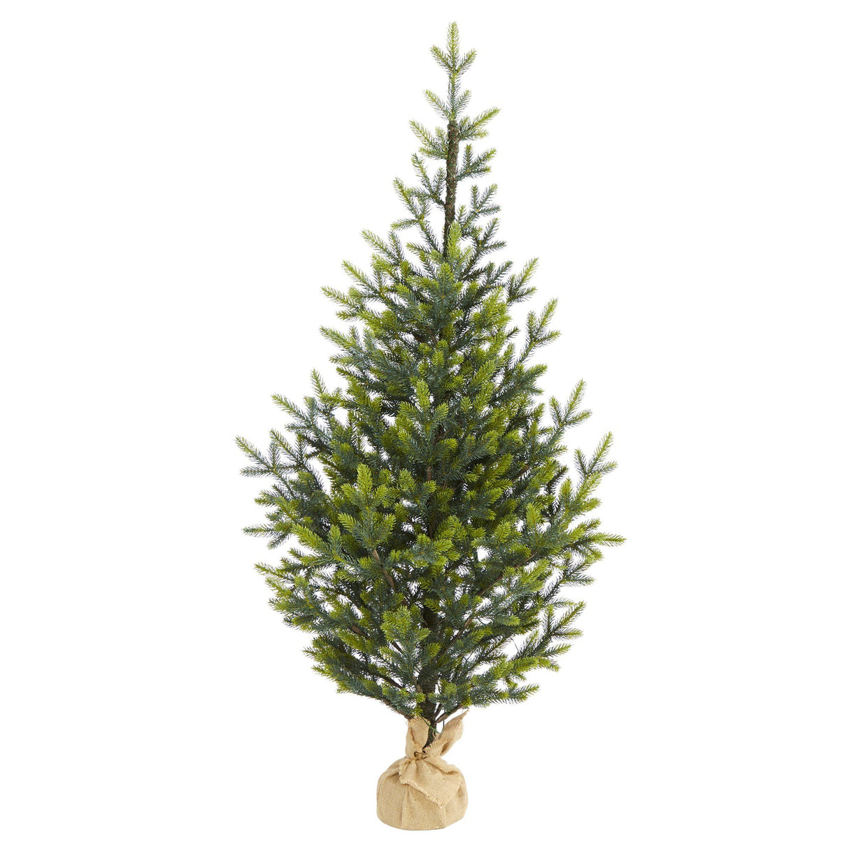 5’ Fraser Fir “Natural Look” Artificial Christmas Tree with 200 Clear LED Lights, a Burlap Base and 853 Bendable Branches-Christmas Tree-Parc Decor