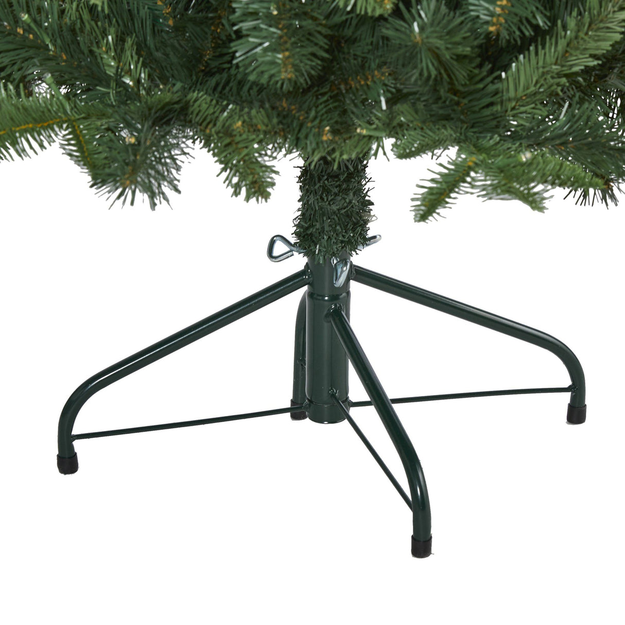 5’ Grand Teton Spruce Flat Back Artificial Christmas Tree with 120 Clear LED Lights and 514 Bendable Branches-Christmas Tree-Parc Decor