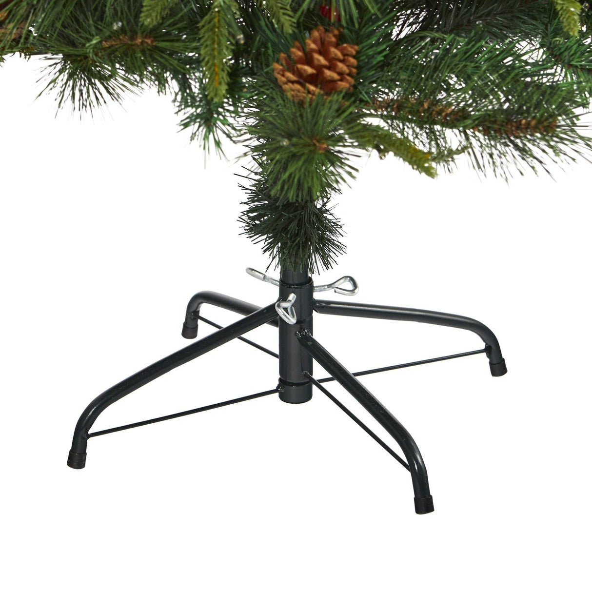 5’ Mixed Pine Artificial Christmas Tree with 150 Clear LED Lights, Pine Cones and Berries-Christmas Tree-Parc Decor