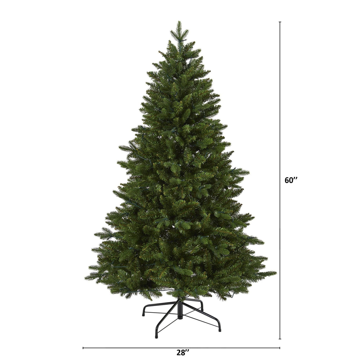 5' New Hampshire Fir Artificial Christmas Tree with 150 LED Lights-Christmas Tree-Parc Decor