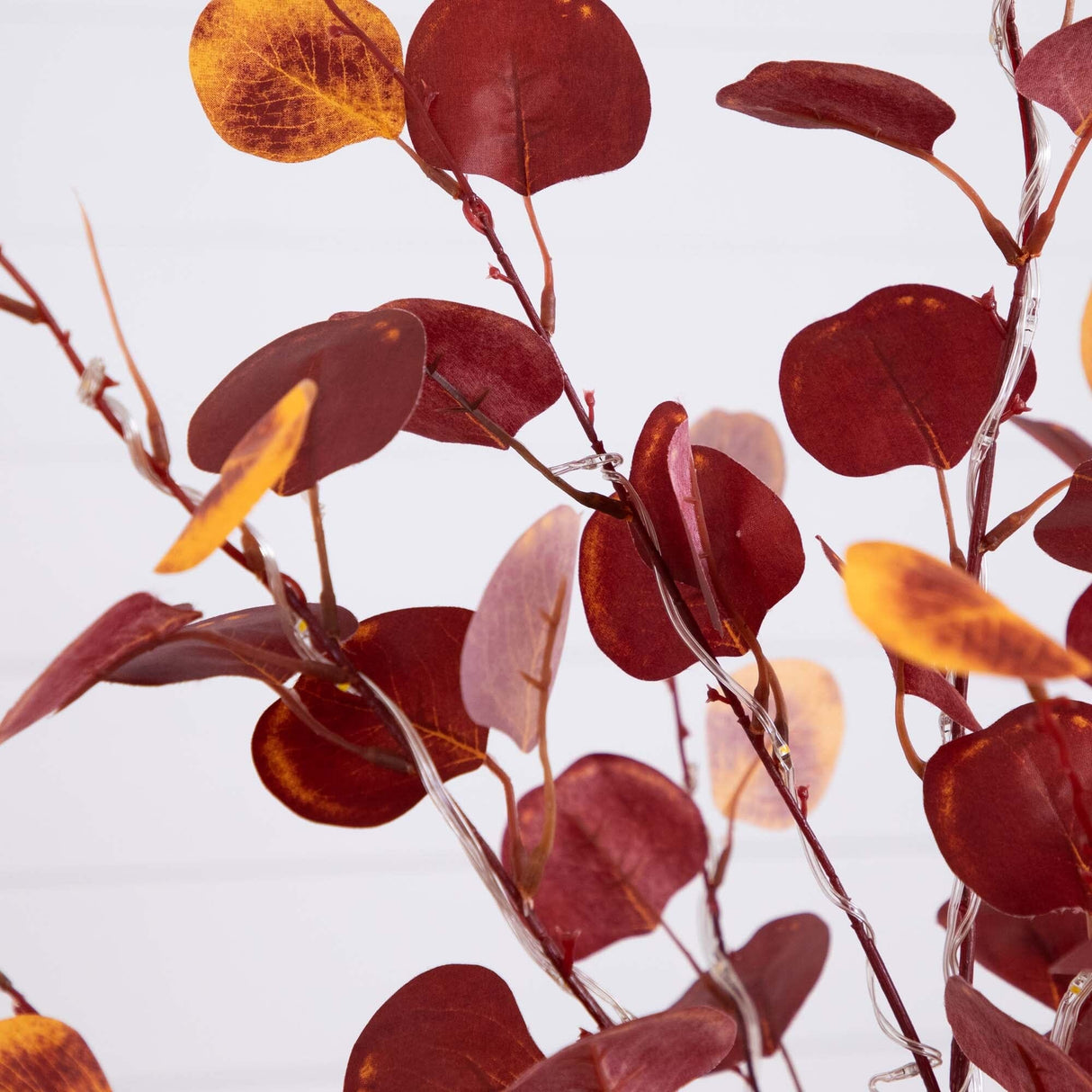 5’ Pre-Lit Autumn Eucalyptus Artificial Fall Tree with 220 Warm White LED Lights-Tree-Parc Decor