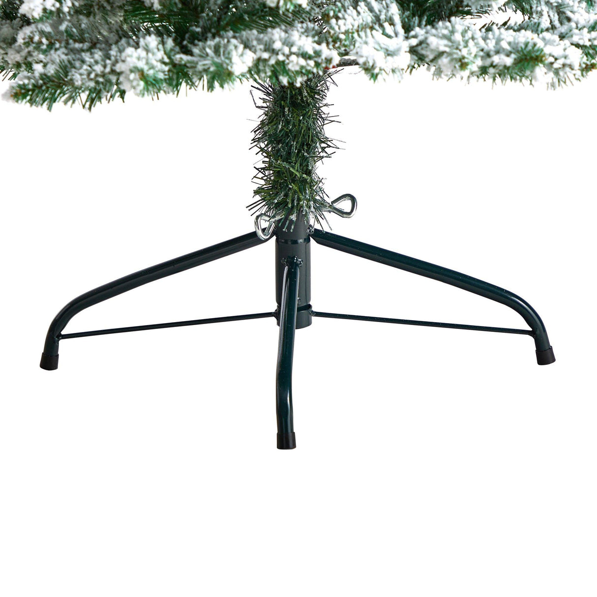 5’ Slim Flocked Montreal Fir Christmas Tree with 150 Warm White LED Lights and 491 Bendable Branches-Christmas Tree-Parc Decor