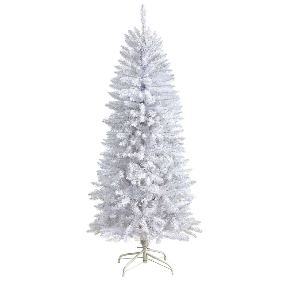 5’ Slim White Artificial Christmas Tree with 491 Bendable Branches-Christmas Tree-Parc Decor