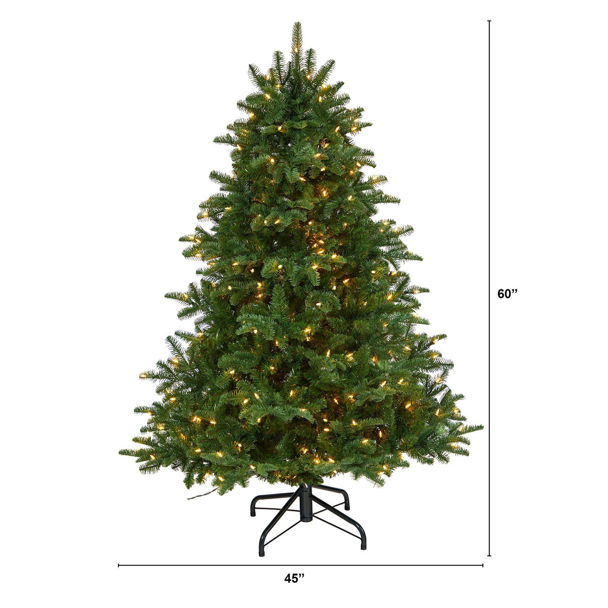 5’ South Carolina Spruce Artificial Christmas Tree with 300 White Warm Lights and 1370 Branches-Christmas Tree-Parc Decor