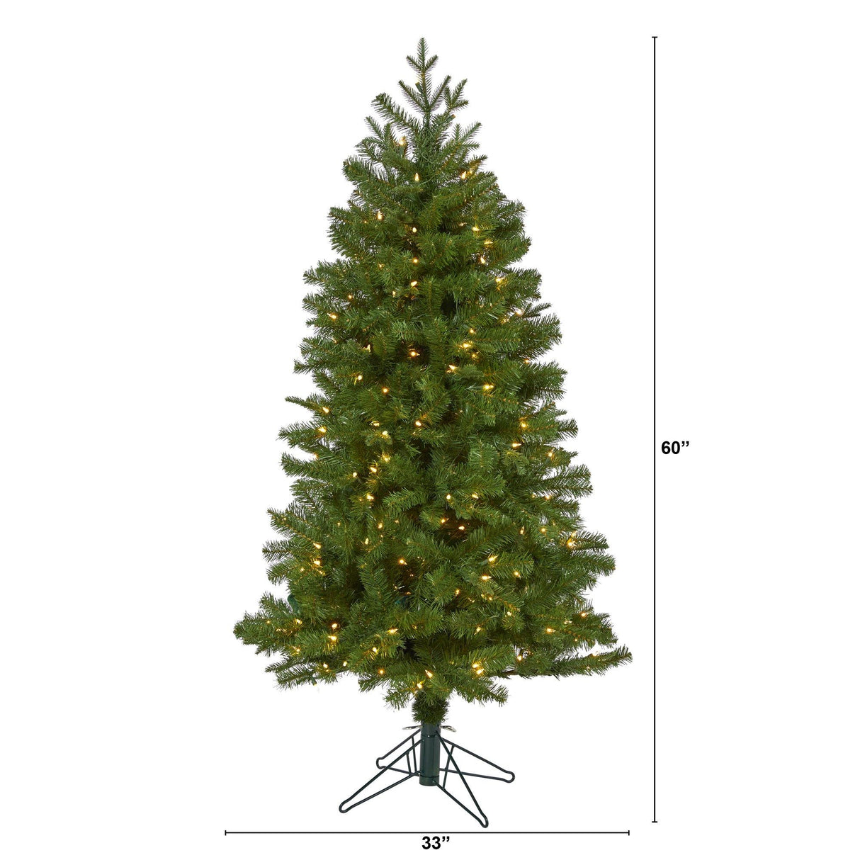 5' Vancouver Spruce Artificial Christmas Tree with 200 Warm White Lights and 461 Bendable Branches-Christmas Tree-Parc Decor