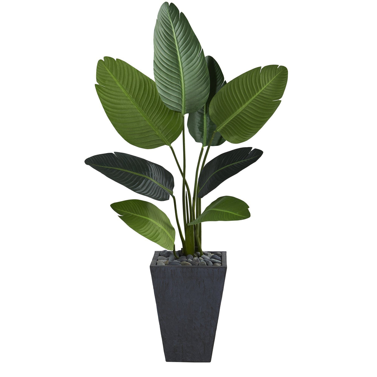 52” Travelers Palm Artificial Tree in Slate Planter-Parc Decor