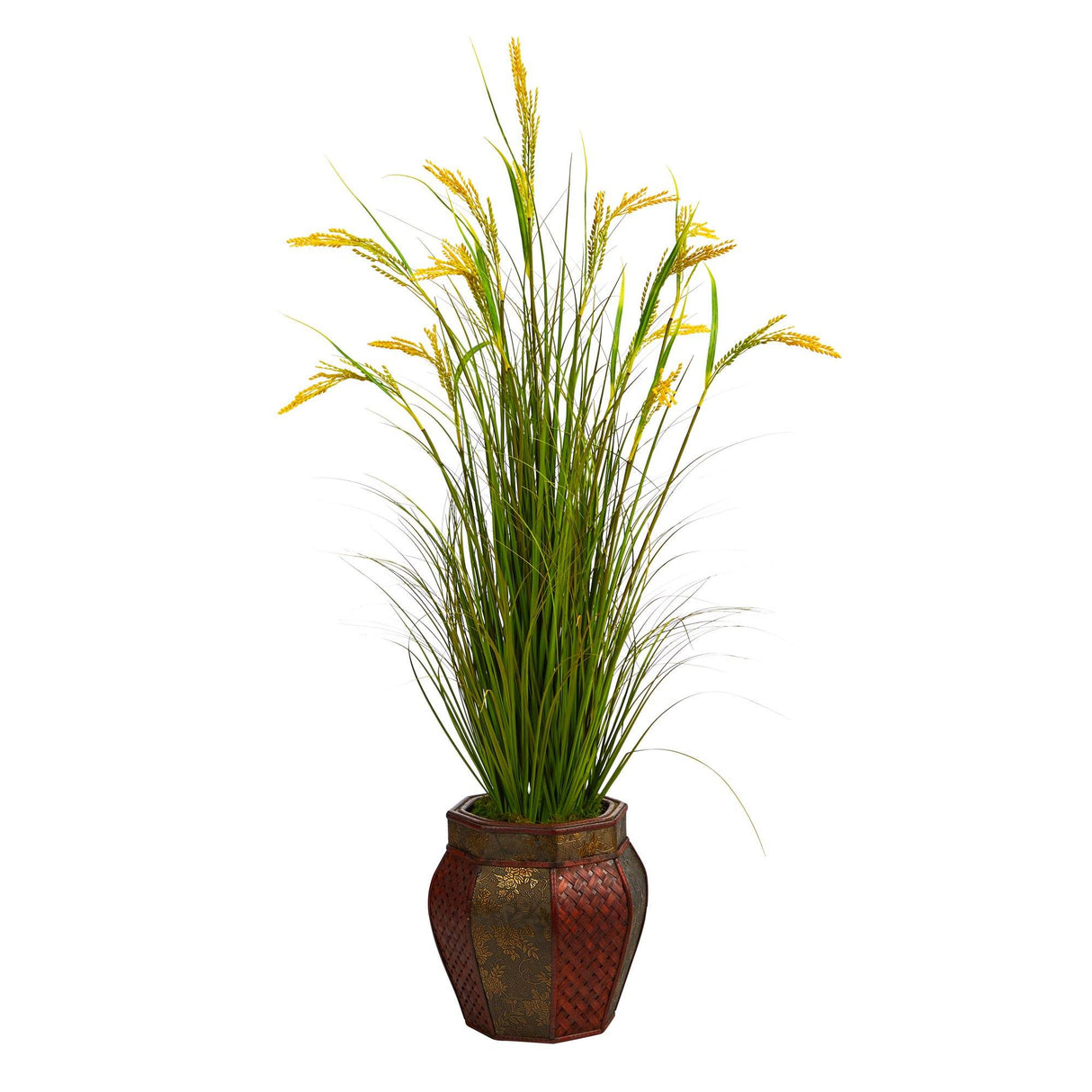 53” Wheat Grain Artificial Plant in Decorative Planter-Parc Decor