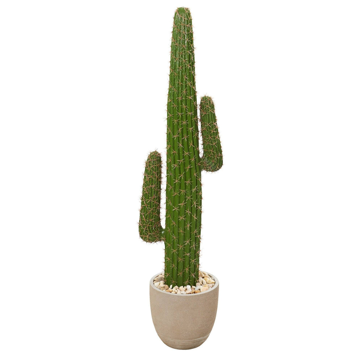 56” Cactus Artificial Plant in Sandstone Planter-Parc Decor
