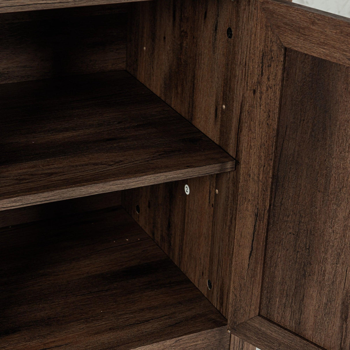 58" Farmhouse TV Stand with 18" Insert Electric Fireplace for Living Room-Parc Decor