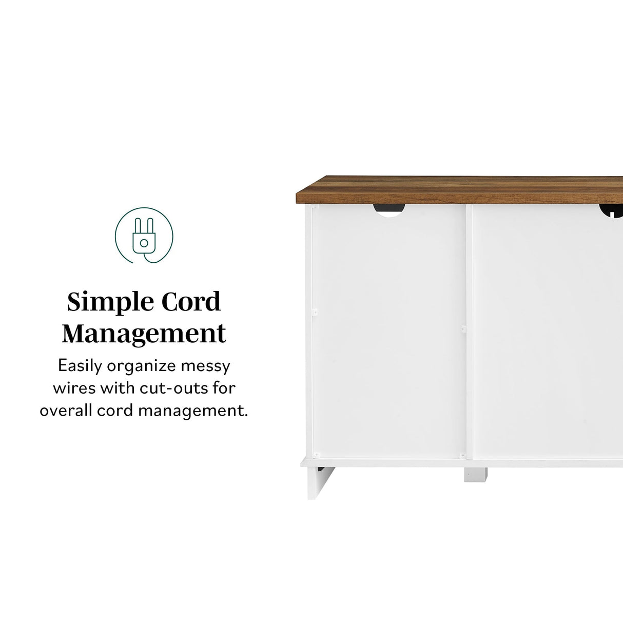 58" Sliding Barn Door TV Stand-Entertainment-Parc Decor