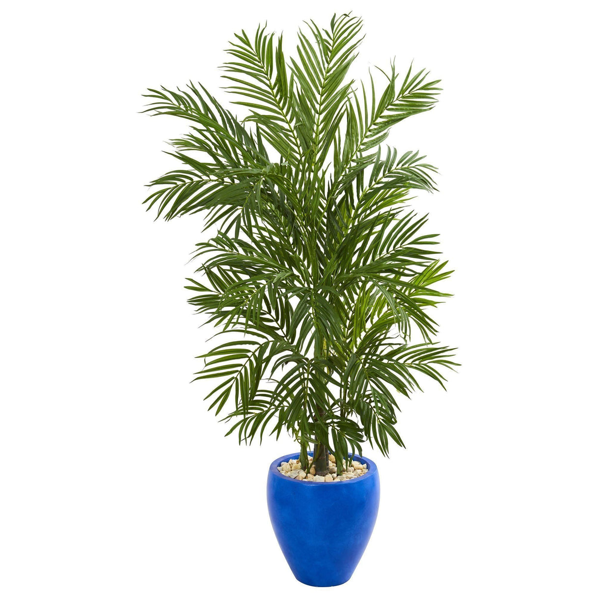 5.5’ Areca Palm Artificial Tree in Blue Planter-Parc Decor