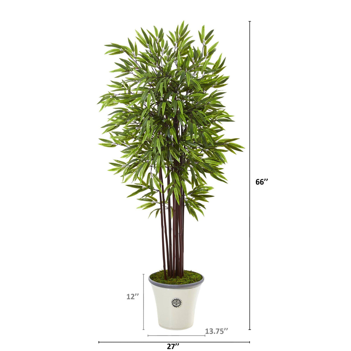 5.5’ Bamboo Artificial Tree in Decorative Planter-Parc Decor