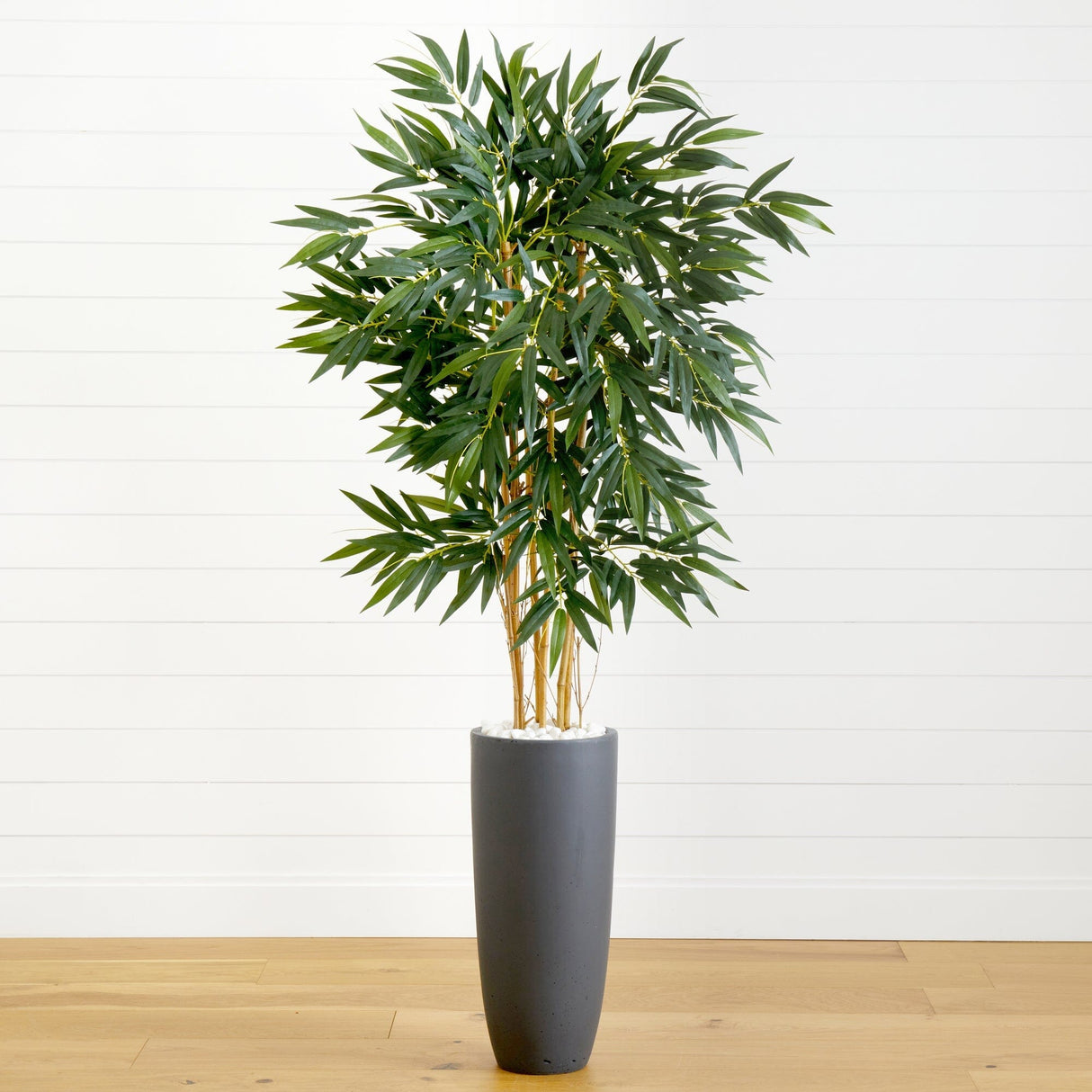 5.5’ Bamboo Tree in Gray Cylinder Planter-Parc Decor