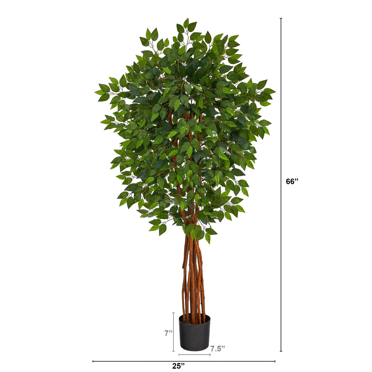 5.5’ Super Deluxe Natural Trunk Ficus Artificial Tree-Parc Decor