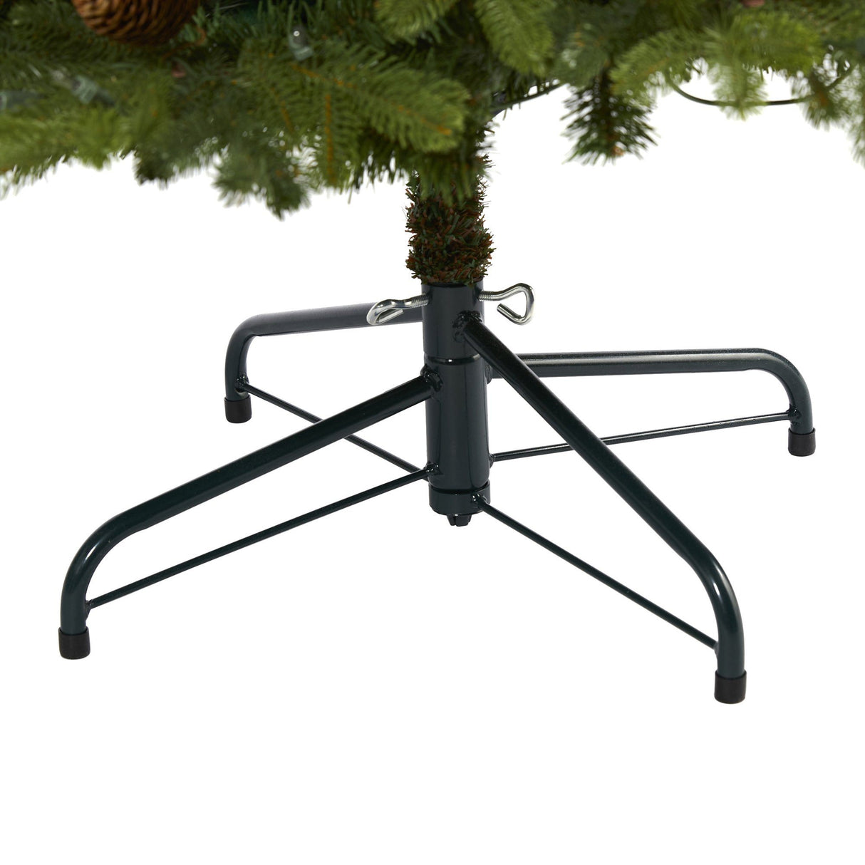 5.5’ Yukon Mountain Fir Artificial Christmas Tree with 250 Clear Lights, Pine Cones and 800 Bendable Branches-Christmas Tree-Parc Decor