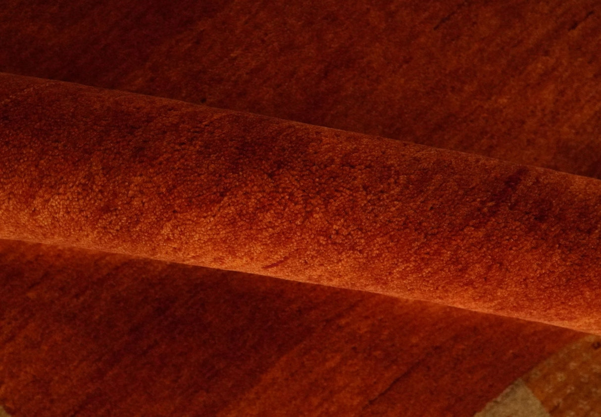 5x7 Gold and Rust Hand Woven Southwestern Lori Gabbeh Wool Rug