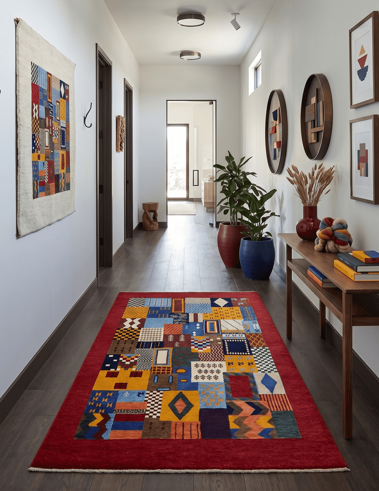 5x7 Multicolor Abstract Wool Hand Woven Southwestern Lori Gabbeh Rug
