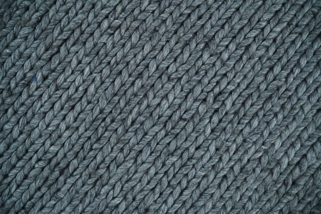5x8 and 8x10 Braided Wool Solid Gray Hand Woven Soft Plush Area Rug