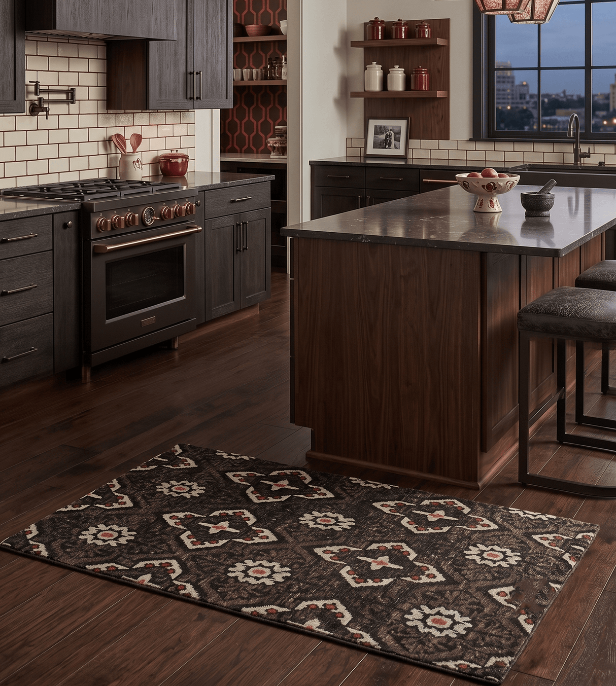 5x8 Hand Knotted Brown, Beige and Rust Antique Style Contemporary Bamboo Silk Area Rug